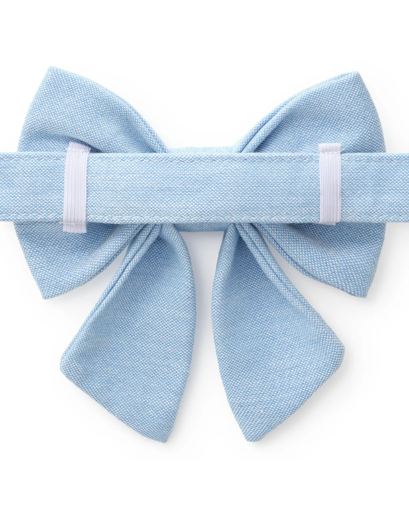 Daisy Embroidered Lady Dog Bow