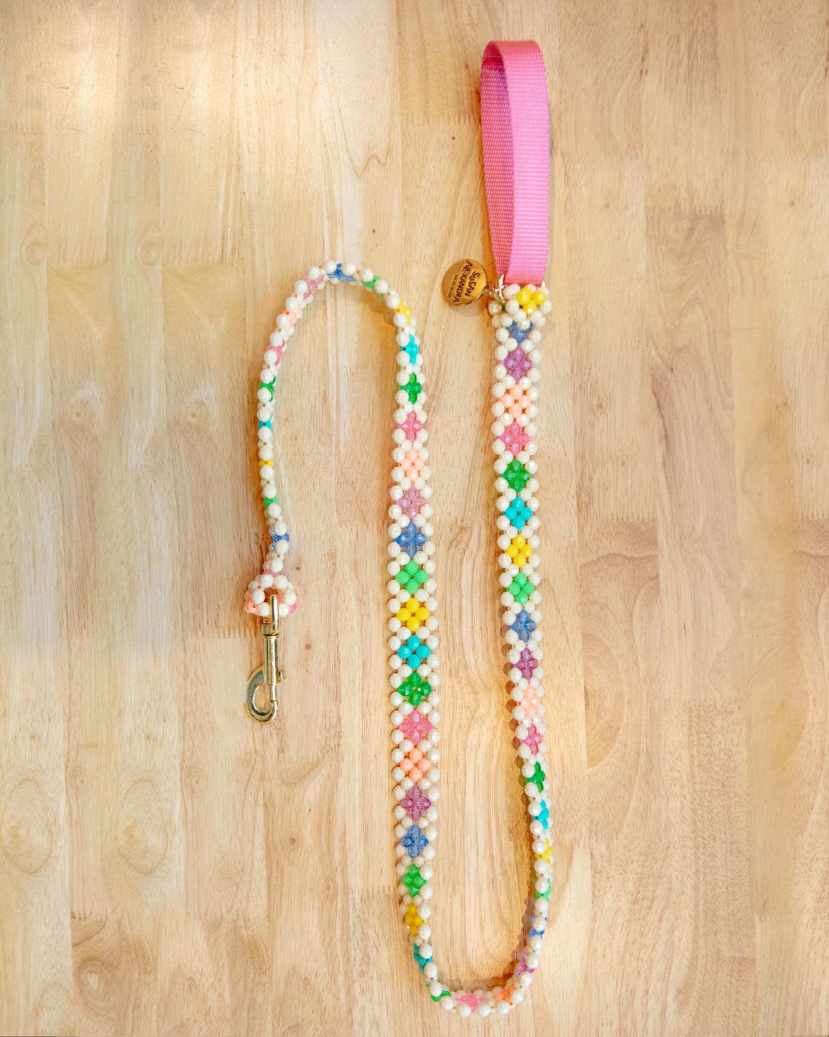 Beaded dog leash