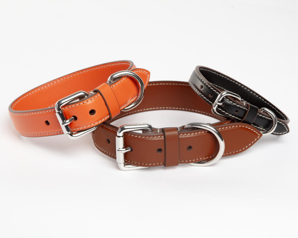 Dog Collar in Tobacco Brown