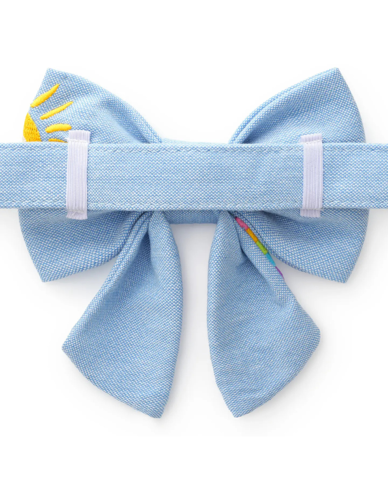 Embroidered dog bow