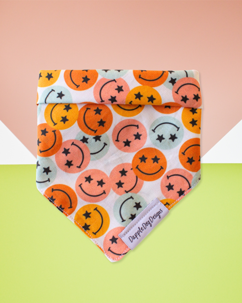 Groovy Smile Dog Bandana