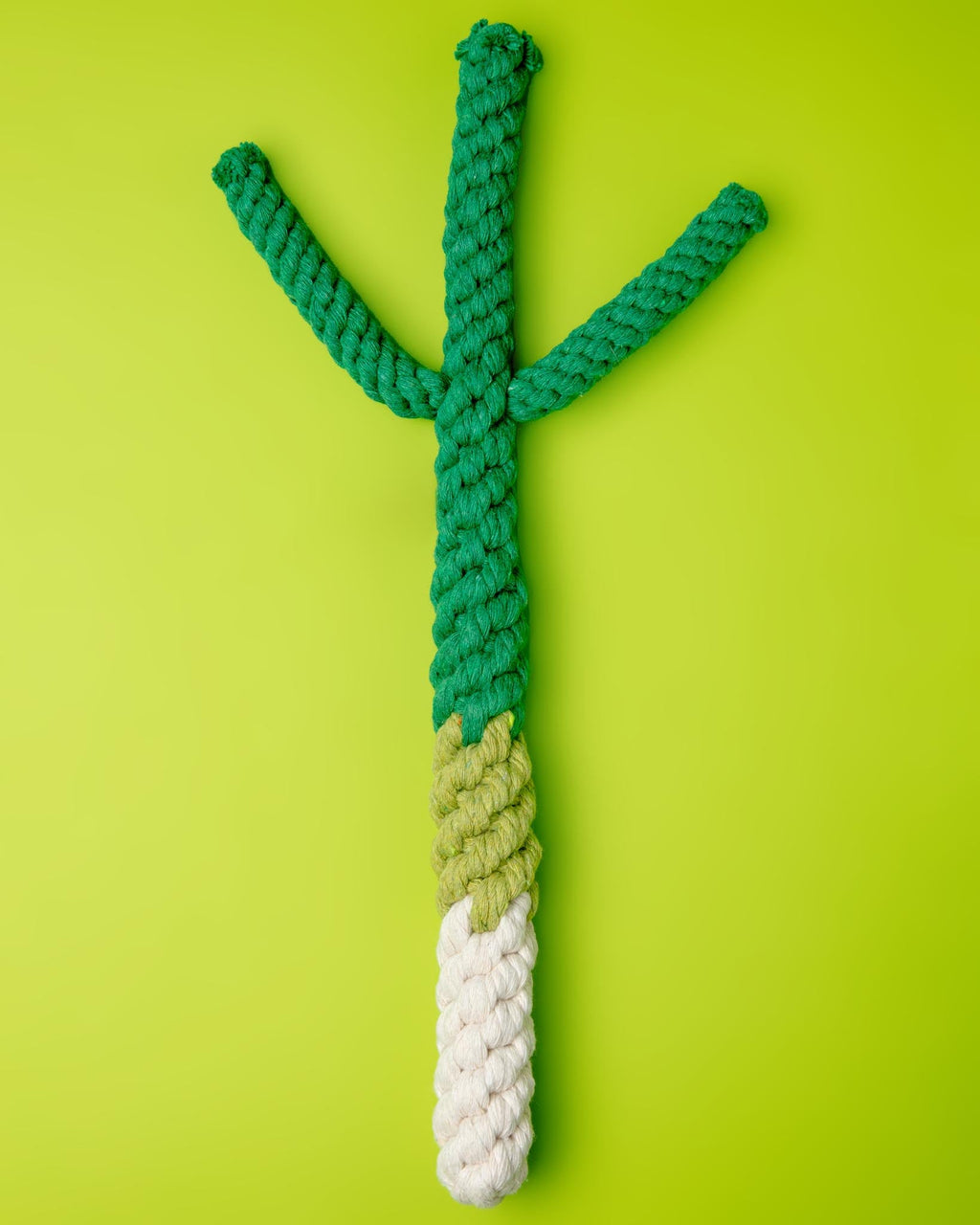 Handmade Green Onion Rope Dog Toy