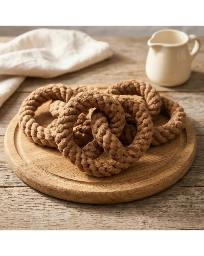 Handmade Pretzel Rope Dog Toy