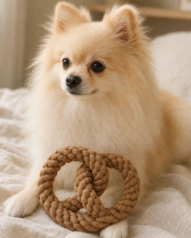 Handmade Pretzel Rope Dog Toy